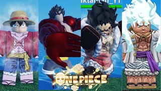 I Became LUFFY In A One Piece Game! (Showcasing All Rubber Fruit Gears) Roblox