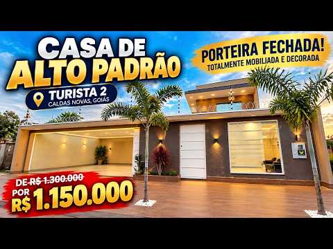 Casa de Alto Padrão Porteira Fechada no Turista 2 | Caldas Novas – R$ 1.150.000