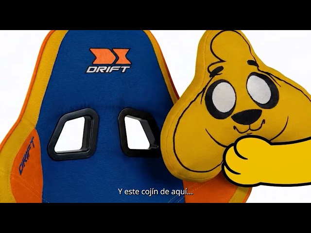 Silla gaming Drift DR90 Mikecrack Edition de tela con reposabrazos 2D video