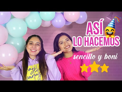 🤯¿Cómo hacer un arco con globos orgánico fácil?  👈