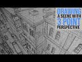 Drawing a 3-Point Perspective Scene for Comics ( Traditional Art )