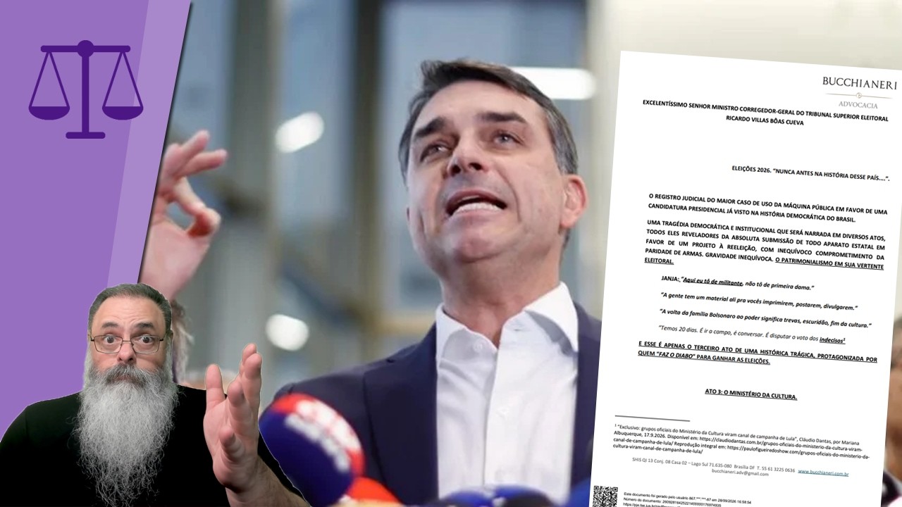 FLÁVIO pede CASSAÇÃO da CANDIDATURA de LULA e INELEGIBILIDADE da JANJA por USO do MINC na CAMPANHA