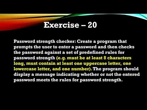 Python Testing For Strong Password