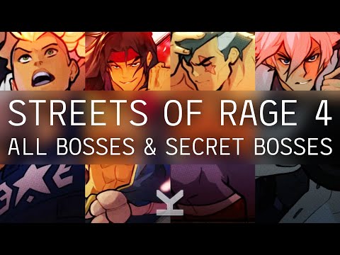 Streets of Rage 4 - All Bosses and Secret Bosses