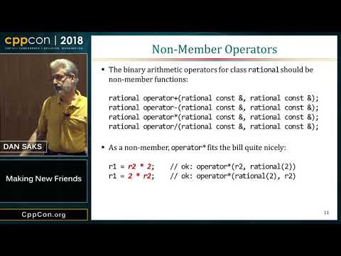 CppCon 2018: Dan Saks “Making New Friends”