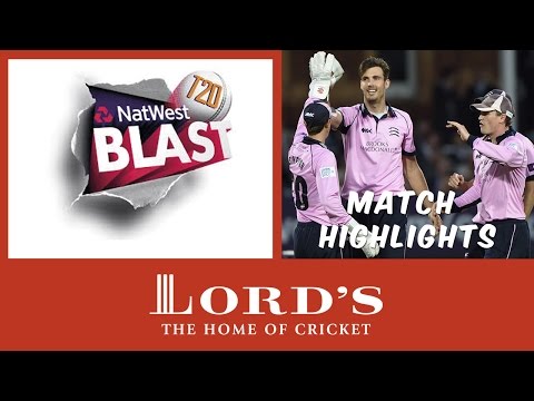 Middlesex v Surrey - Match Highlights | Natwest t20 Blast