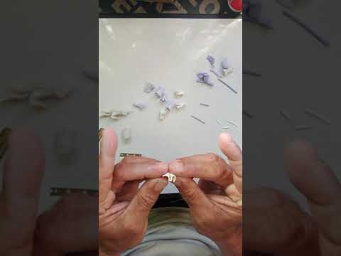 How to make flower' Carnation' earring, made of clay.