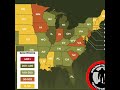 Most likely States for a Bigfoot Sighting