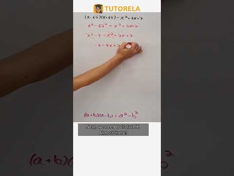 Solving (x-√7)(x+√7) = x²+7x+7: Step-by-Step #Math #ShortMultiplicationFormulas