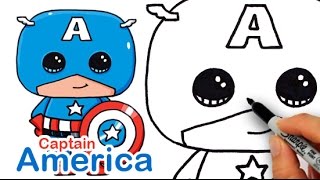 How to Draw Captain America Easy and Cute