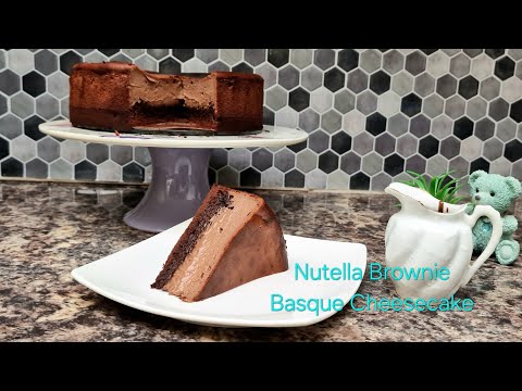 Nutella Brownie Basque Cheesecake🥣 Cooking by Ligia