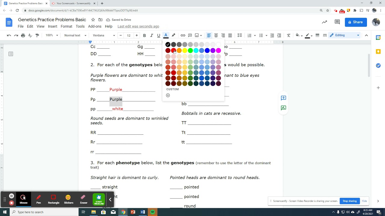 Basic Practice Problems Worksheet Instructions