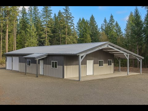 Revolutionary 35x68 Barndominium Kit! [2-Car Garage, Porch]