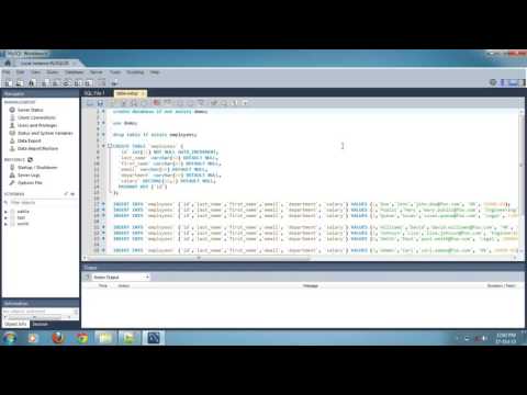 Sql Script In Workbench