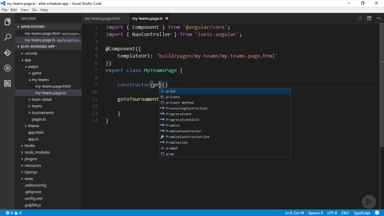 Ionic tutorials 2   17 Navigaton Using the Navigation Stack
