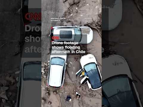 Drone footage shows flooding aftermath in Chile
