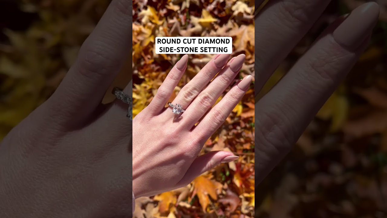 Say 'Yes' to elegance with our stunning 14K white gold common prong oval diamond ring #diamondrings