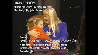 MARY TRAVERS: "Poem for Erika"/"For Baby"