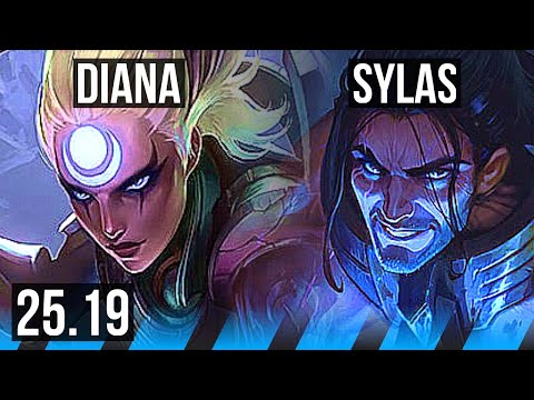 DIANA vs SYLAS (MID) | 8 solo kills, 16/3/5, Dominating | EUW Master | 25.19