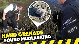 POLICE called to remove hand grenade found in the mud!