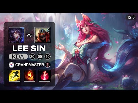 Ahri Mid vs Zed - KR Grandmaster - Season 12 Patch 12.5