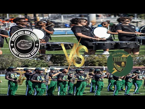 Everglades high school Gator band vs Nova high school Titan sound @ ROAR Fest 2025