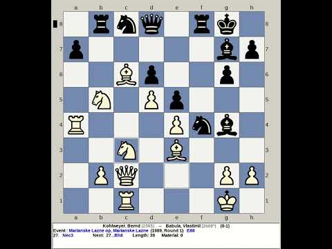 Kohlweyer, Bernd vs Babula, Vlastimil | Marianske Lazne Chess Open 1989, Czech
