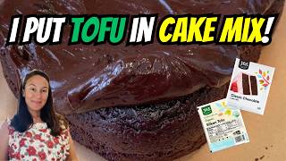 I Put Tofu in Box Cake Mix Instead of Eggs - Here's What Happened... #egglesscake #egglessbaking