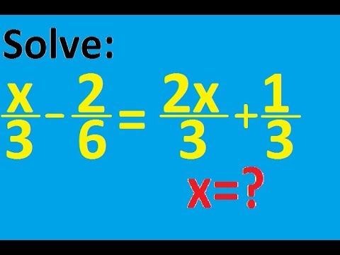 Linear equations. Solve for x.