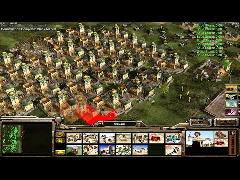 GLA Demolition vs 7 USA Air Force Generals - C&C Generals Zero Hour