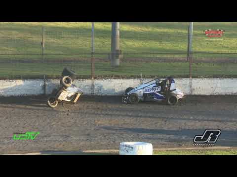 2021 Wingless Sprints Summer Slam Rd 1 - Heat 2F Crash