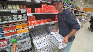 Food Situation during New Gasoline Crisis / Review of Huge Supermarket near Moscow