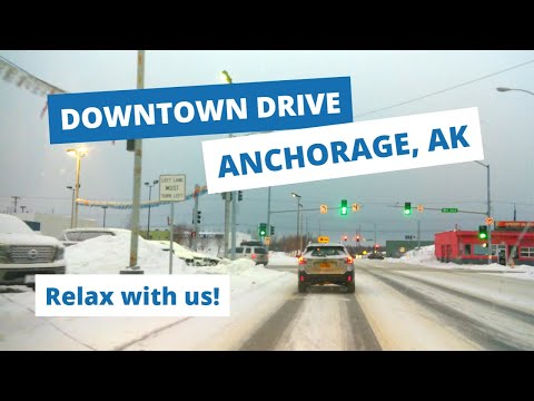 Dirija no centro de Anchorage, AK, com construção e muita neve!! 2023 #alaska #relaxing #trending