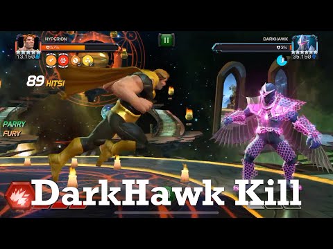 DarkHawk Marvel Contest of Champions Uncollected Quest How to beat iOS Mobile Game by tkviper.com