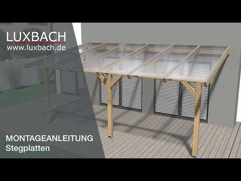 Stegplatten Montageanleitung in 3D (Luxbach.de) - Stegplatten selbst montieren!