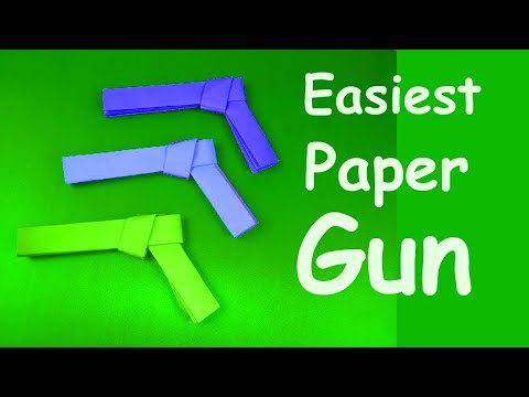 (44) How to make origami paper Gun ! Fold with me ❤