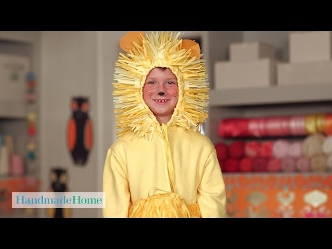 Part of a video titled Kids Lion Costume - Handmade Home - Martha Stewart - YouTube