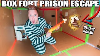 24 HOUR BOX FORT PRISON ESCAPE ROOM!! 📦🚔 Secret ROOM FOUND & Calling Carter Sharer