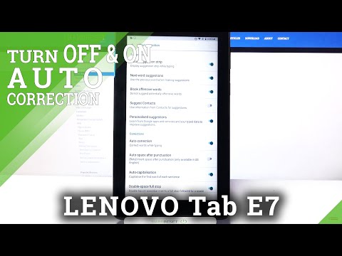 How to Enter Text Correction Options in Lenovo Tab E7 - Enable Autocorrection Feature