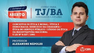 Aula gratuita sobre ética e moral; na democracia; no serviço público; e mais