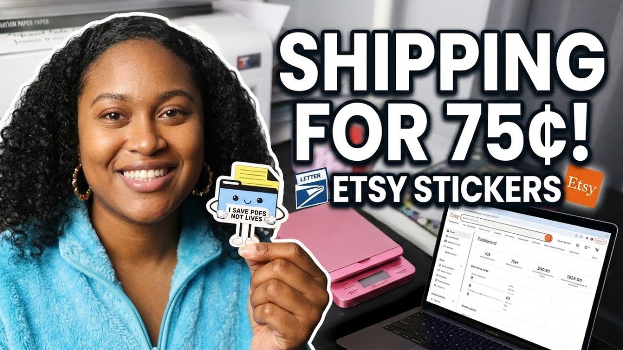 HOW I SHIP STICKERS FOR 75 CENTS On Etsy 2026 (USPS Letter Mail) + Packaging Tips!