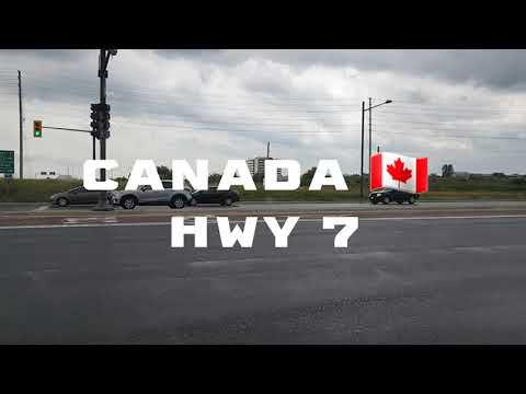Canada HWY  -Cloudy day -  driving west on HWY 7, from HWY404 to HWY400