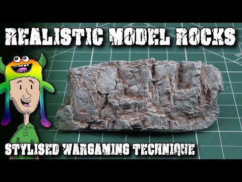 Modelling Realistic Rocks - Stylised Wargaming Technique