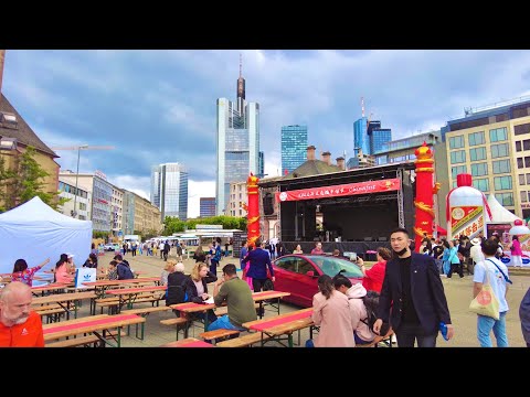Frankfurt am Main Zeil China fest 2022 | Alemanha Summer Walk 4K