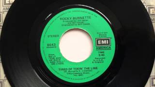 Tired Of Toein&#39; The Line , Rocky Burnette , 1980 Vinyl 45RPM