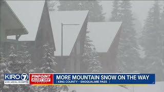 More mountain snow on the way in WA state