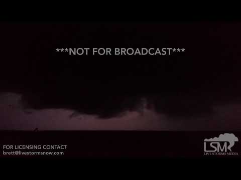 09-19-2017 Huron, SD - Constant lightning illuminating wall cloud