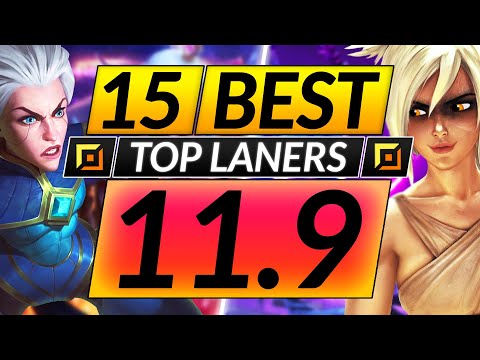 15 BEST TOP LANE Champions to MAIN and RANK UP in 11.9 - Tips for Season 11 - LoL Guide