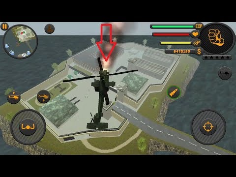 Rope Hero 3 - (आर्मी बेस पर हेलीकॉप्टर से हमला किया) Army base attacked with helicopter