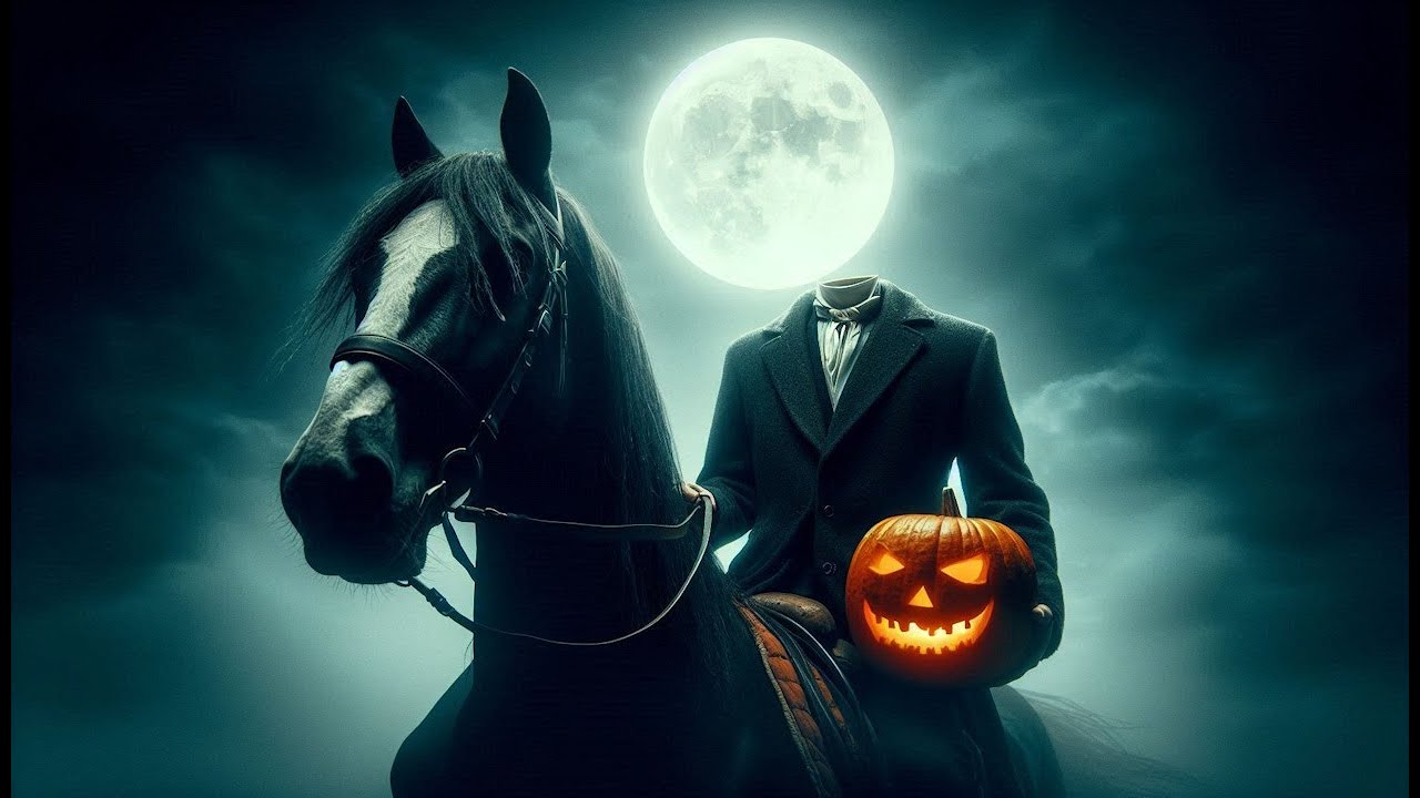 Sleepy Halloween Window Projector loop with Visuals and Music 2024